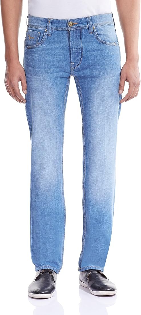 Men's 90's-Inspired Relaxed Fit Light Wash Denim